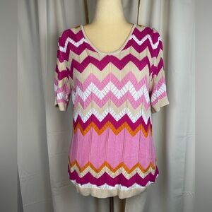 Chevron Patterned Women's Sweater Top